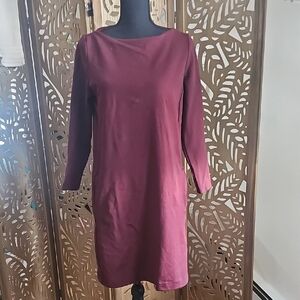 H&M Maroon Long Sleeve Dress